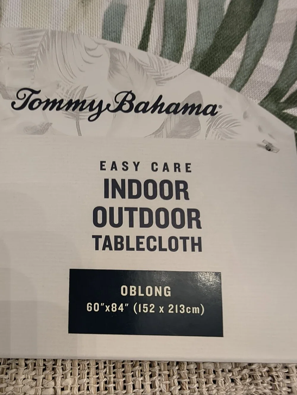 Tommy Bahama Tropical Palm Indoor/Outdoor Tablecloth - Coral & Green